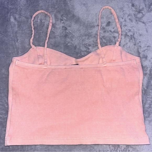 Pink Ribbed Crop Top - Picture 2 of 2